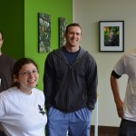 Steve and his wife, Allie spend some time with friends at the Grand Opening.